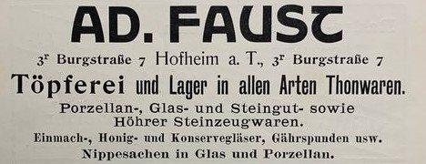 Adam Faust Burgstra&szlig;e 7 - Quelle F&uuml;hrer durch Hofheim 1904