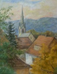 Hofheim - Evang. Johanneskirche - Gem&auml;lde Anton Faust - Foto Susann Gem&uuml;nd-Karcher